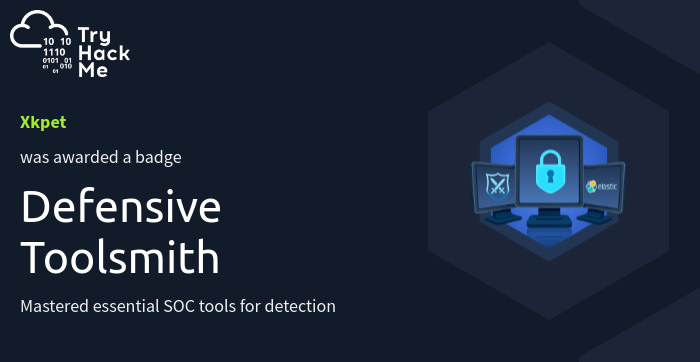 SOC Level 1, TryHackMe badge